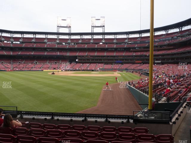 Seating view for Busch Stadium Section Lower Left Field Box 170