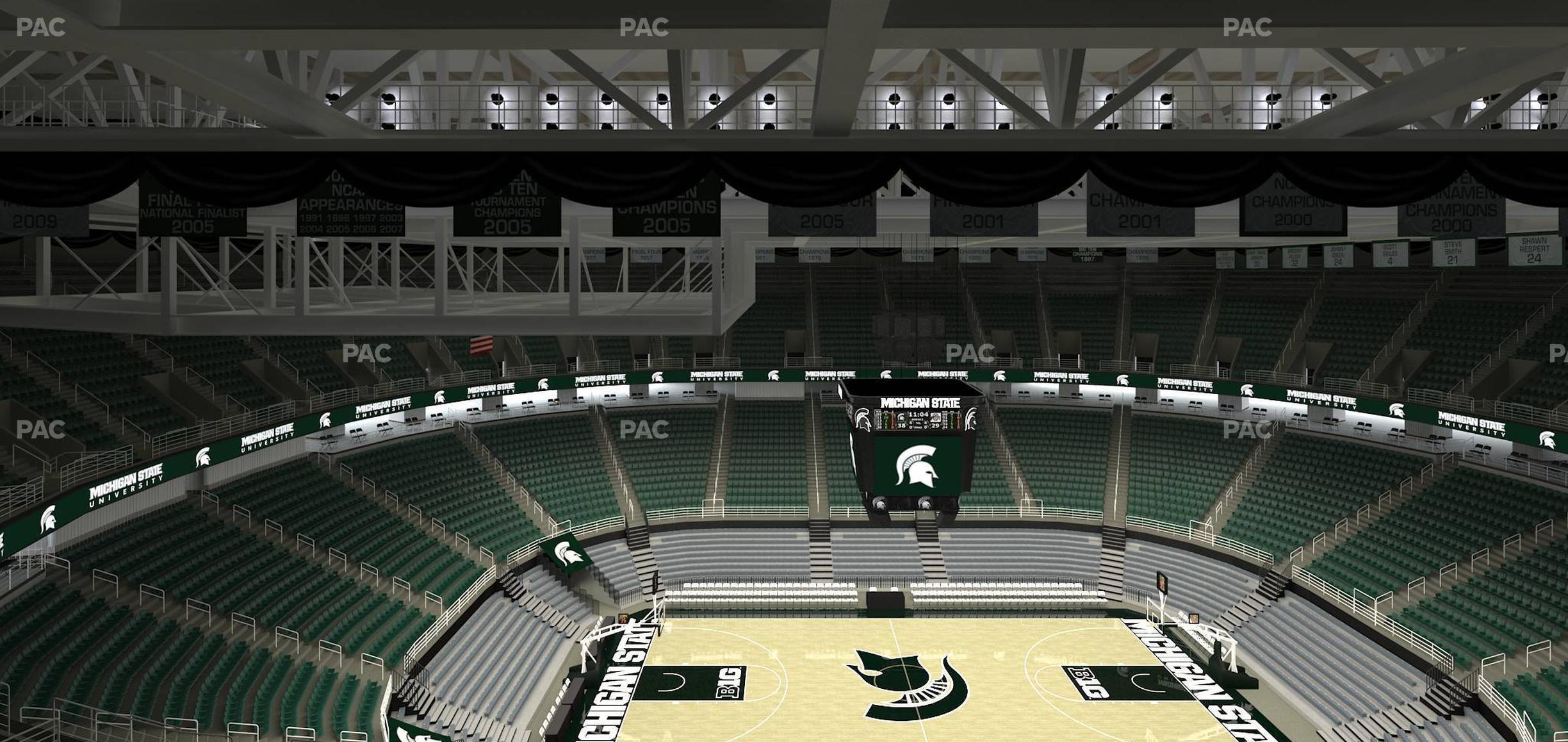 Seating view for Jack Breslin Student Events Center Section Bleachers 210