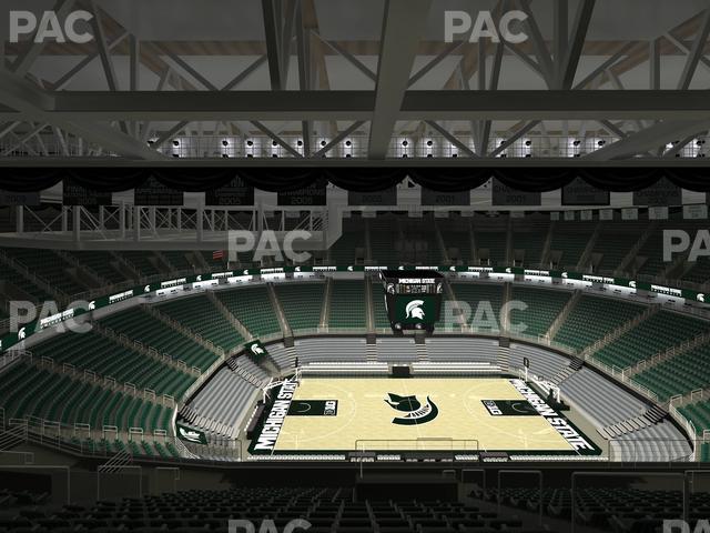 Seating view for Jack Breslin Student Events Center Section Bleachers 210