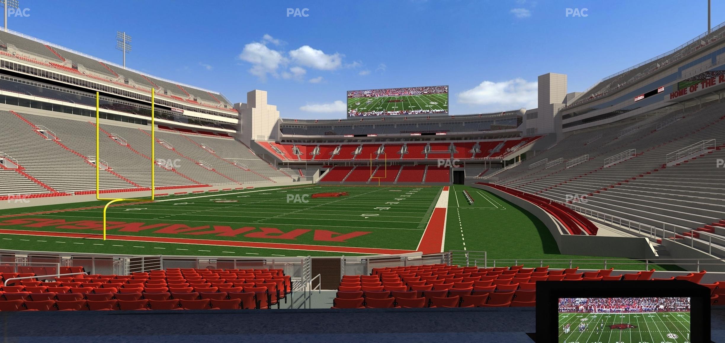 Seating view for Razorback Stadium Section Loge 26