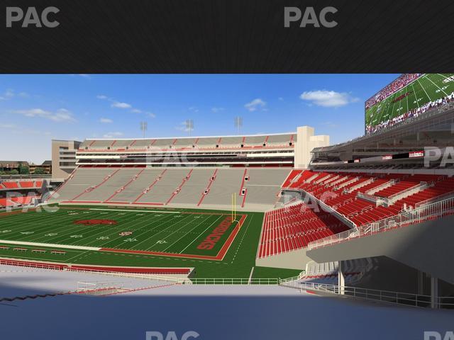 Seating view for Razorback Stadium Section 101