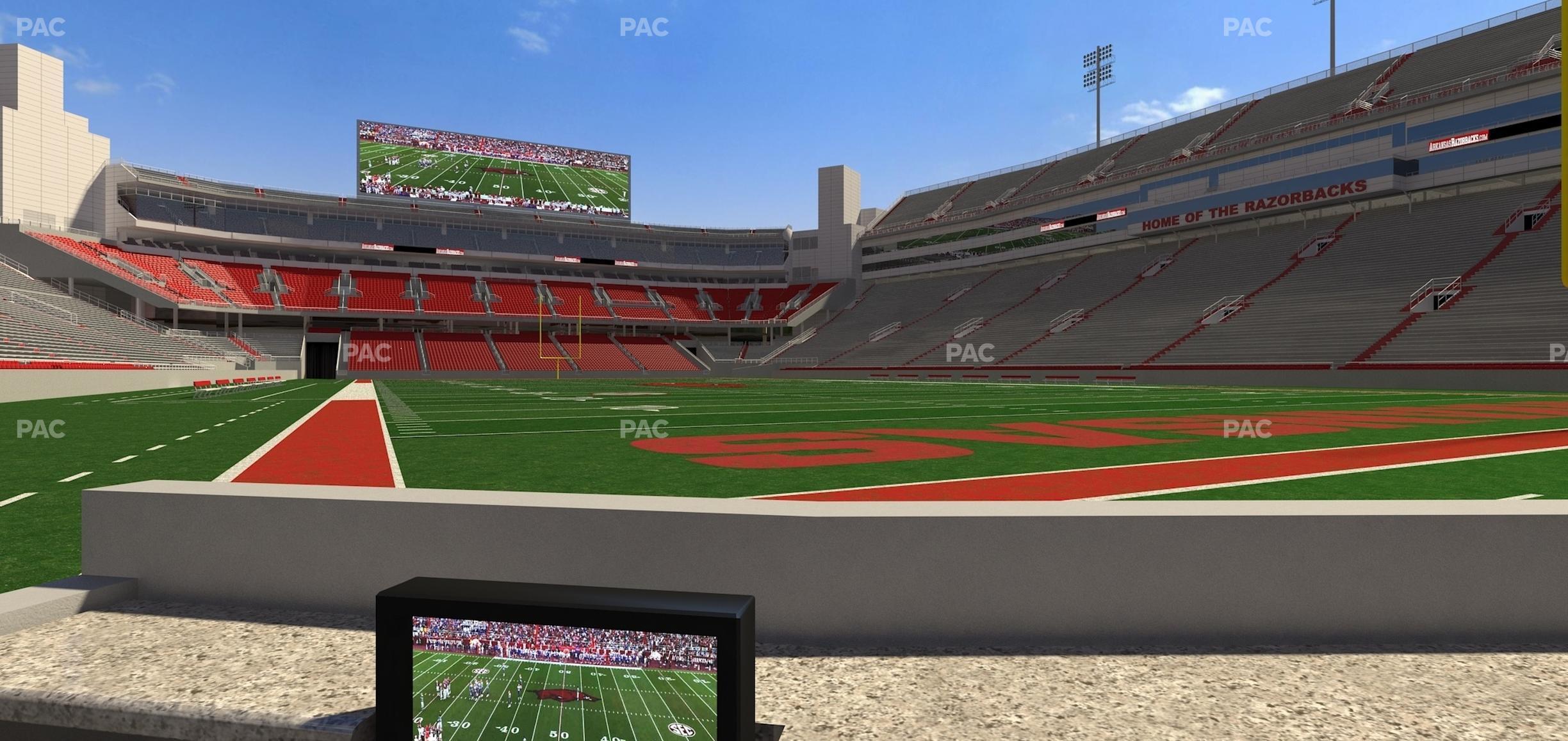 Seating view for Razorback Stadium Section Loge 20