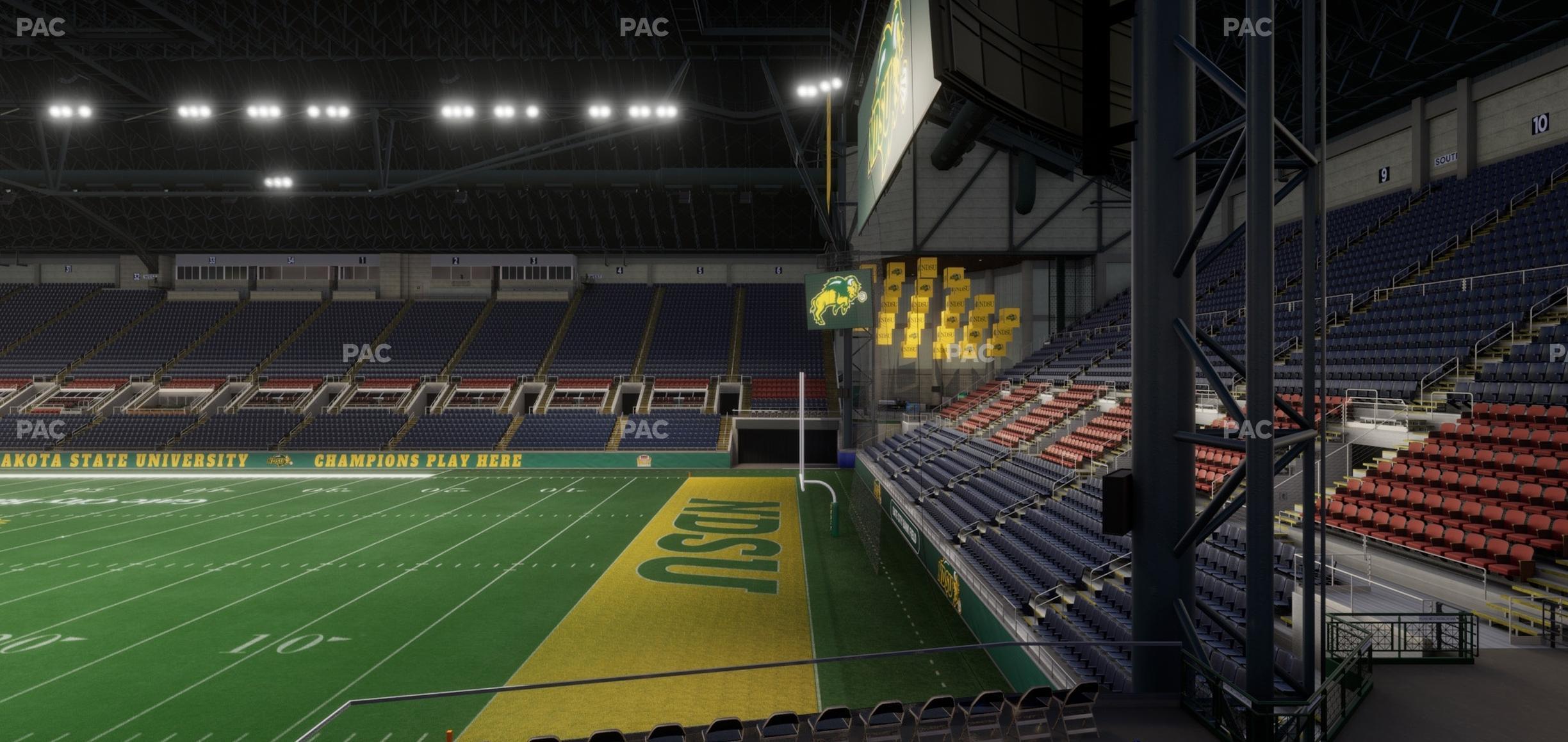 Seating view for Fargodome Section Elevated 13