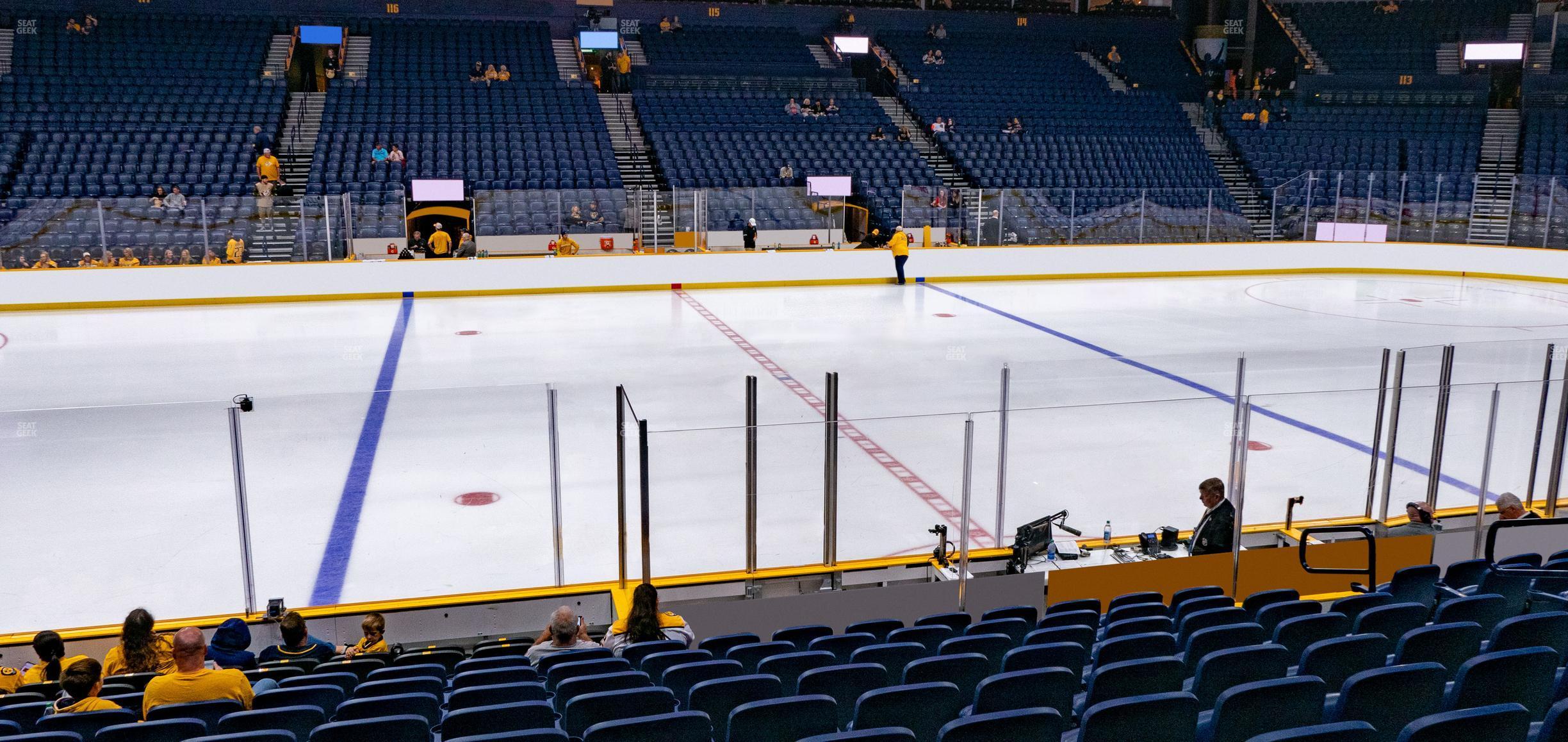 Seating view for Bridgestone Arena Section 105