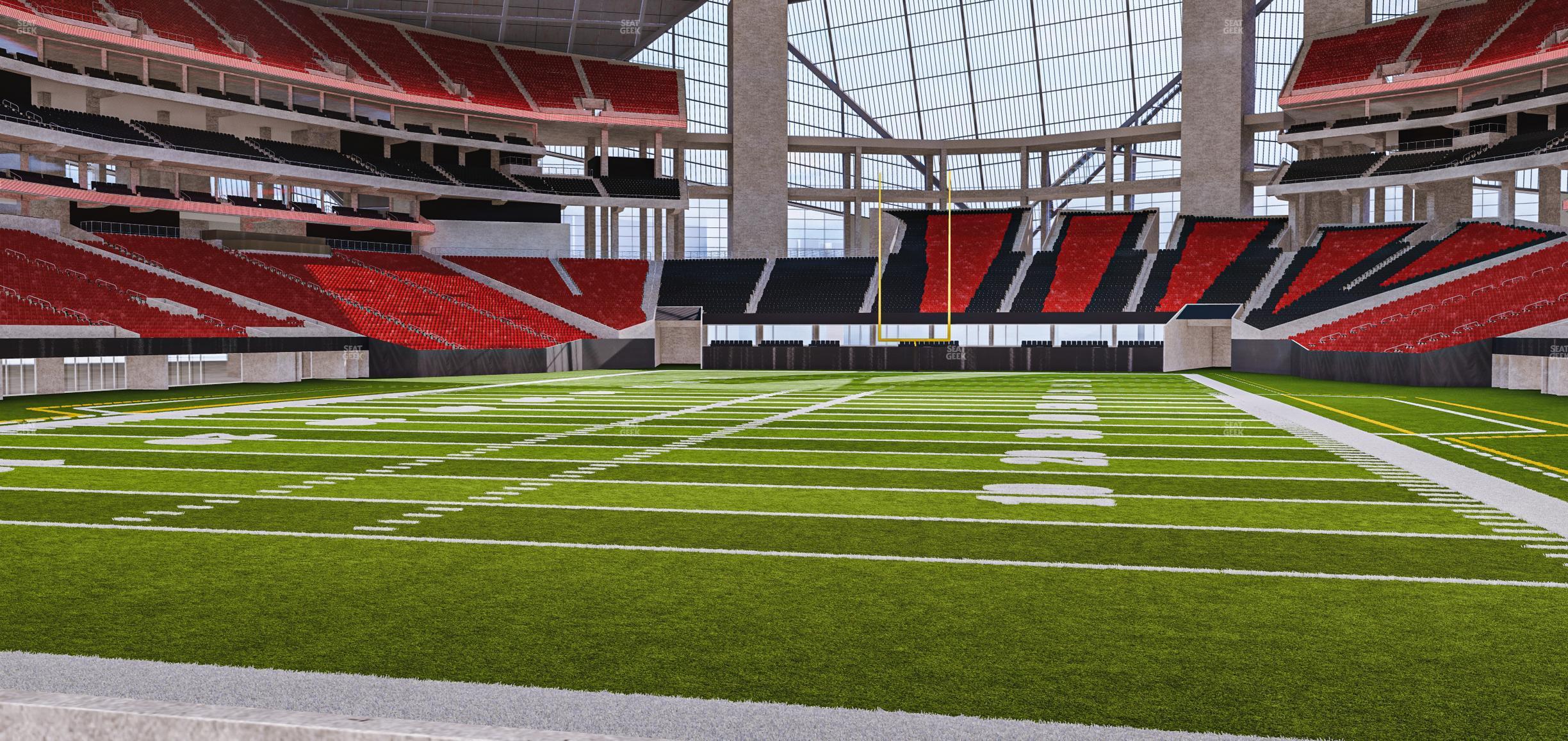 Seating view for Mercedes-Benz Stadium Section West Field Suite 10