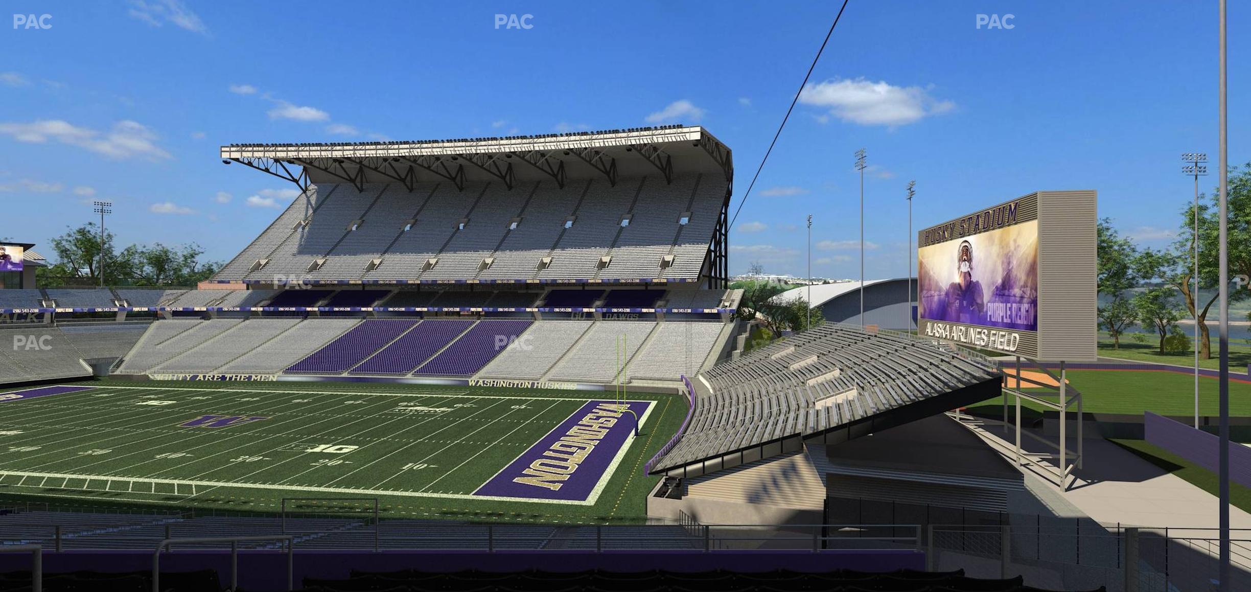 Seating view for Husky Stadium Section Club Husky 201