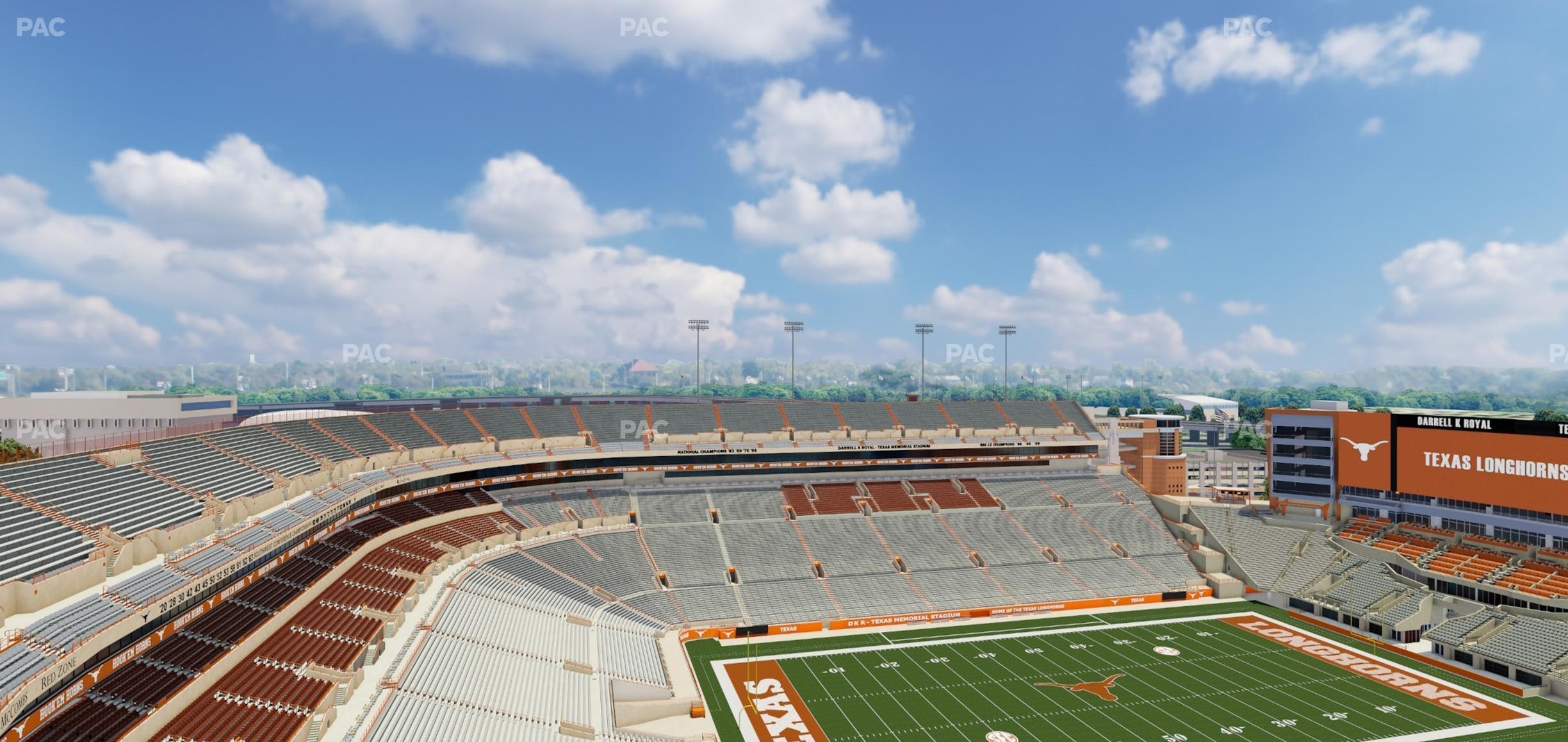 Seating view for Darrell K Royal - Texas Memorial Stadium Section 109