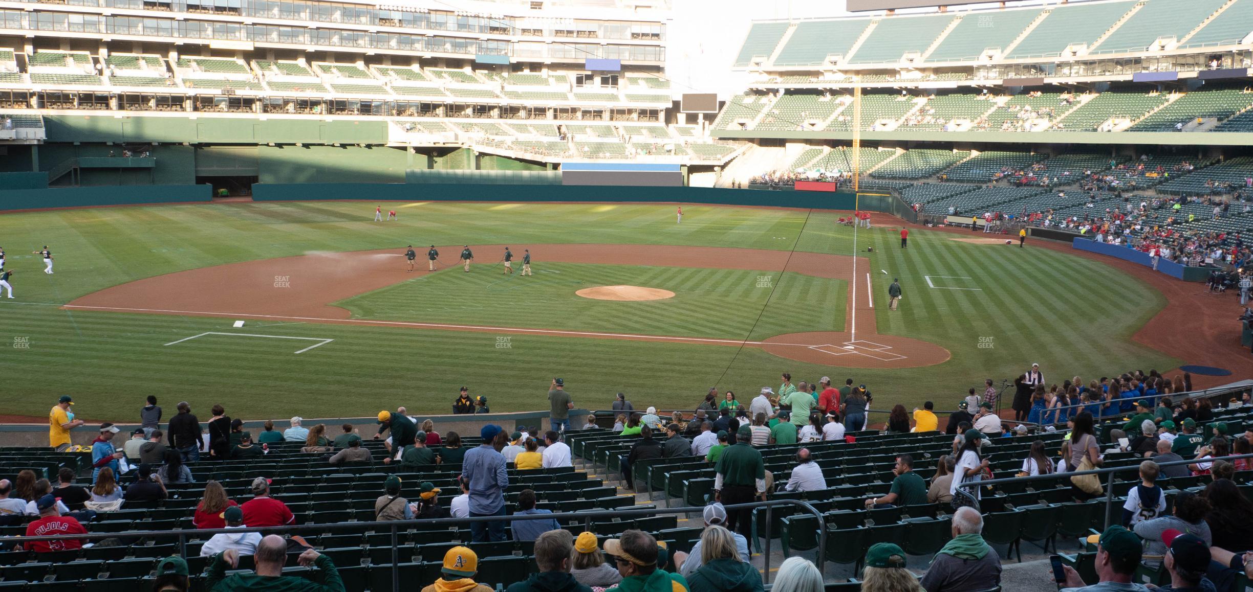 Seating view for Oakland Coliseum Section Rear 120