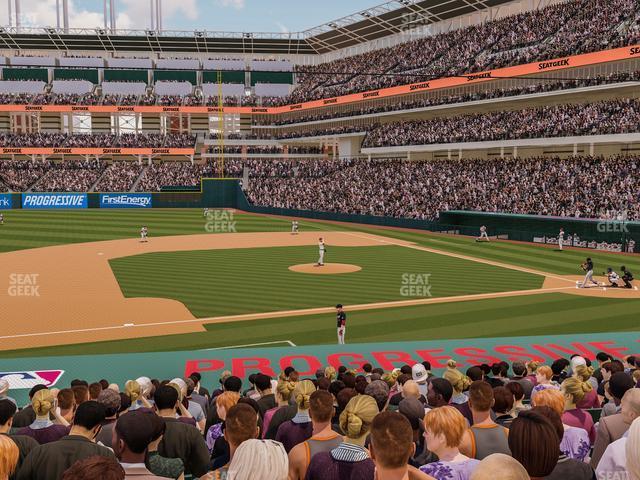 Seating view for Progressive Field Section 163