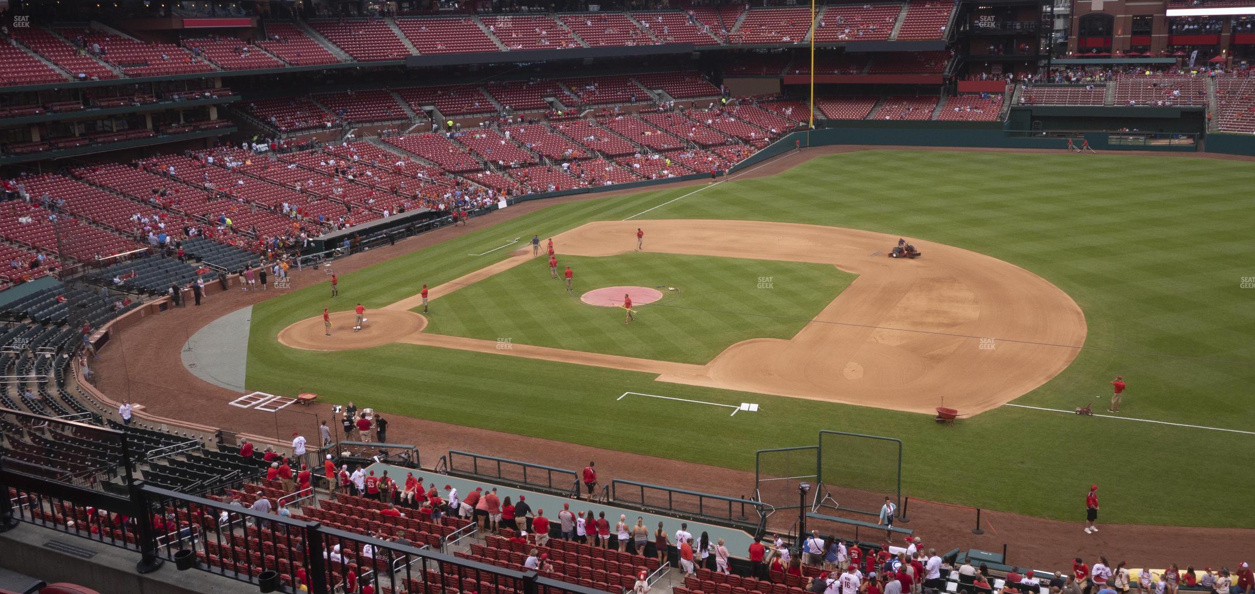 Seating view for Busch Stadium Section Infield Redbird Club 242