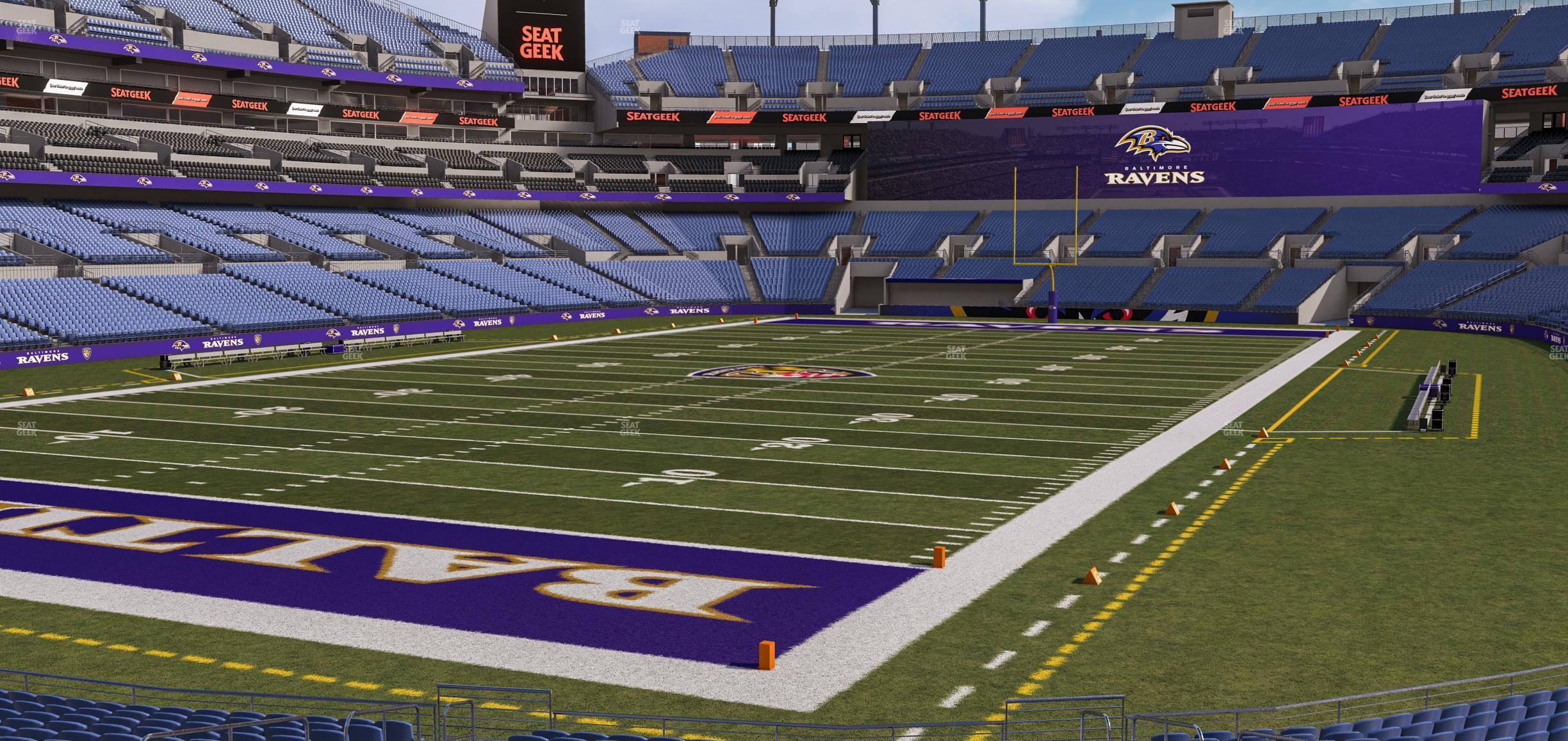 Seating view for M&T Bank Stadium Section 136