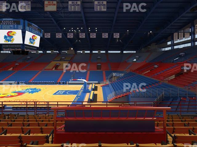 Seating view for Allen Fieldhouse Section 4