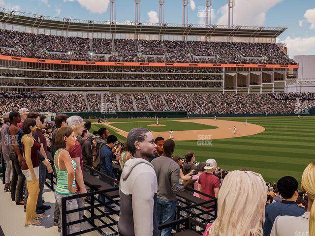 Seating view for Progressive Field Section The Corner Drink Rails