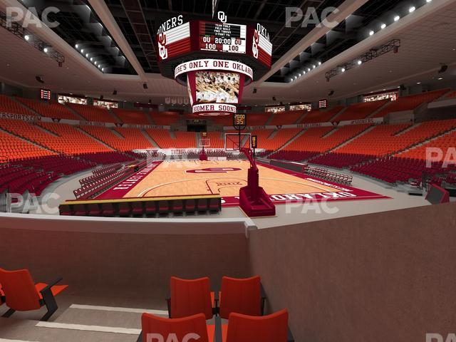 Seating view for Lloyd Noble Center Section 101