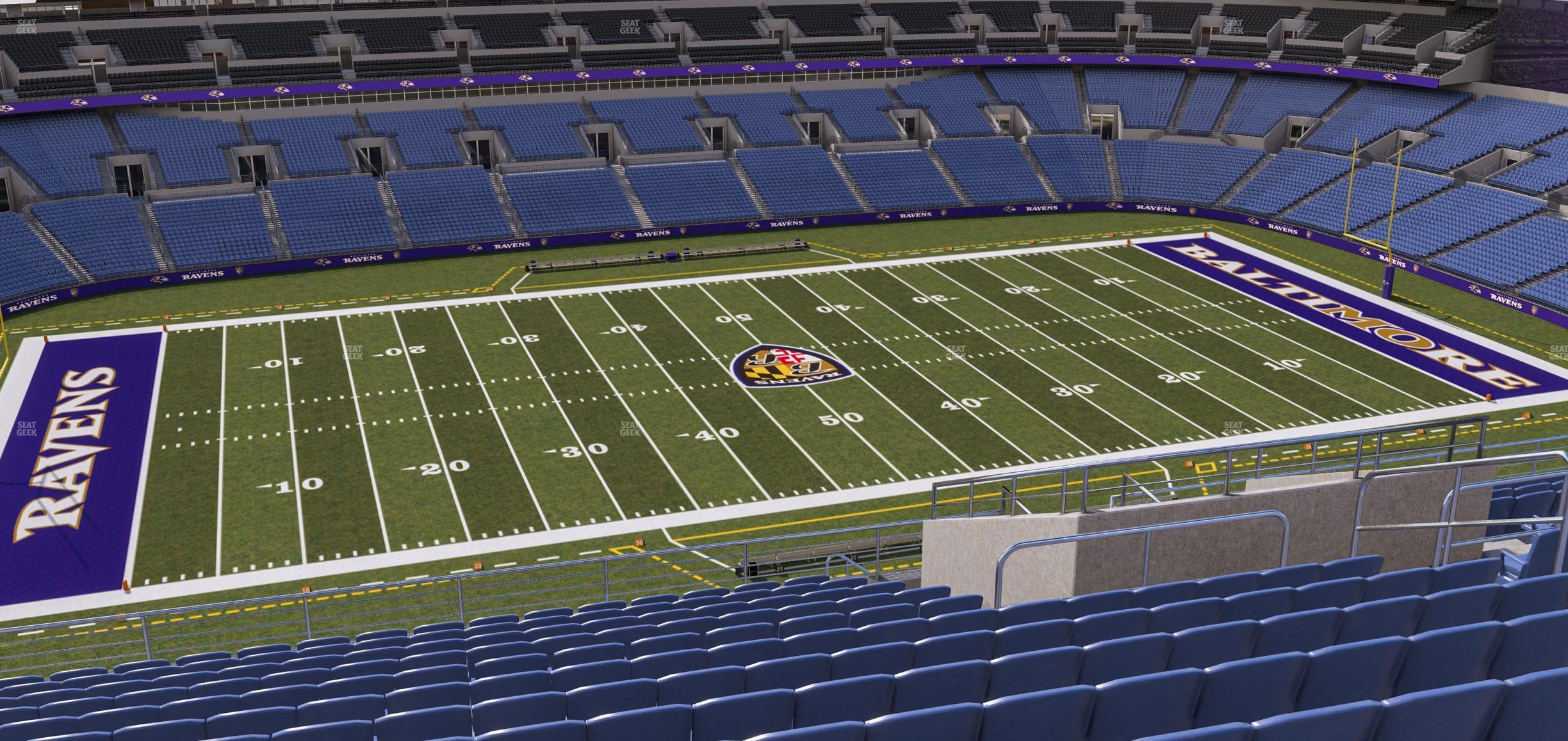 Seating view for M&T Bank Stadium Section 502