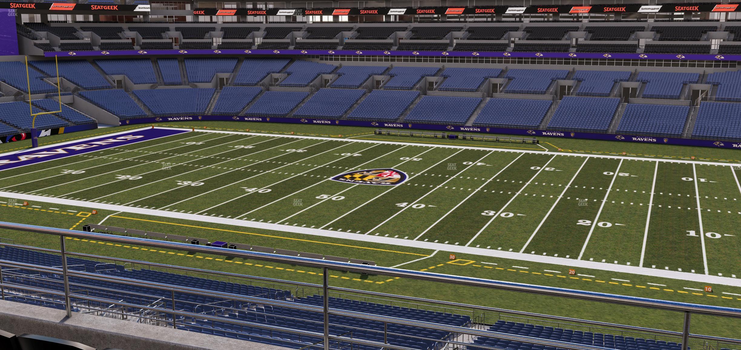 Seating view for M&T Bank Stadium Section 251