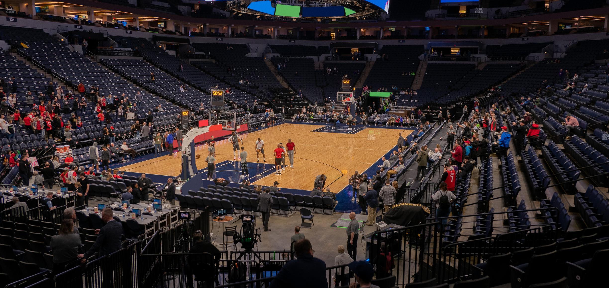 Seating view for Target Center Section 118