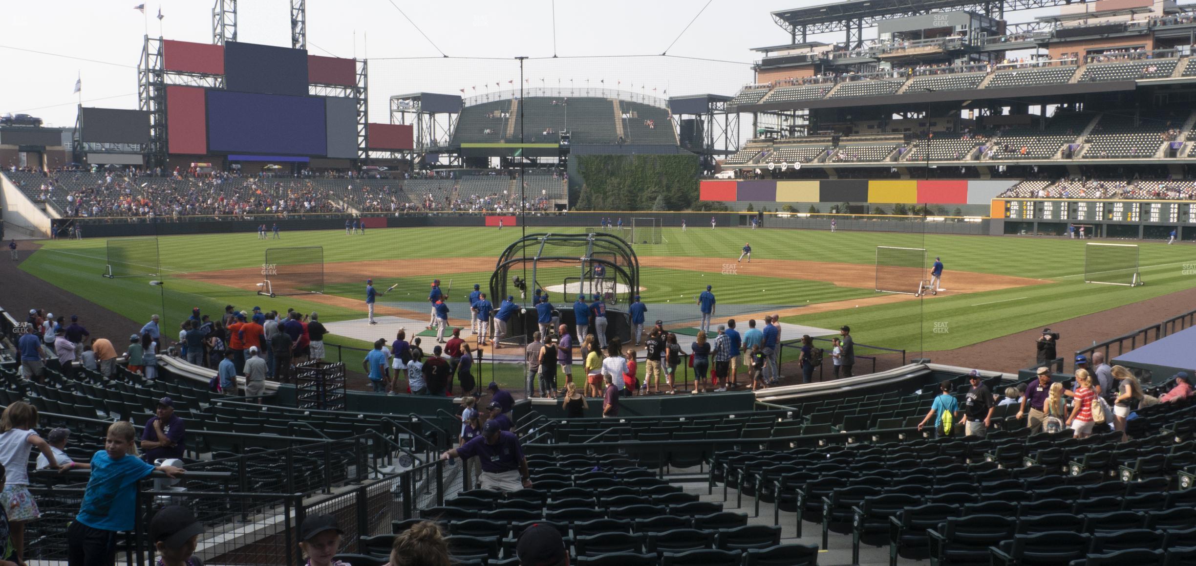 Seating view for Coors Field Section 130