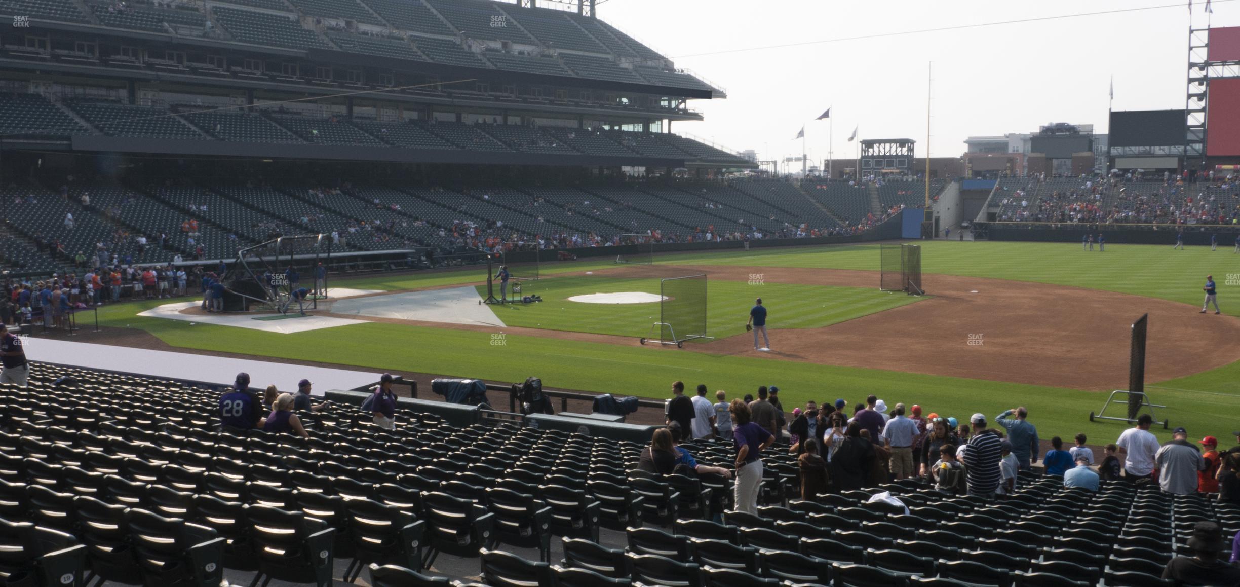 Seating view for Coors Field Section 120