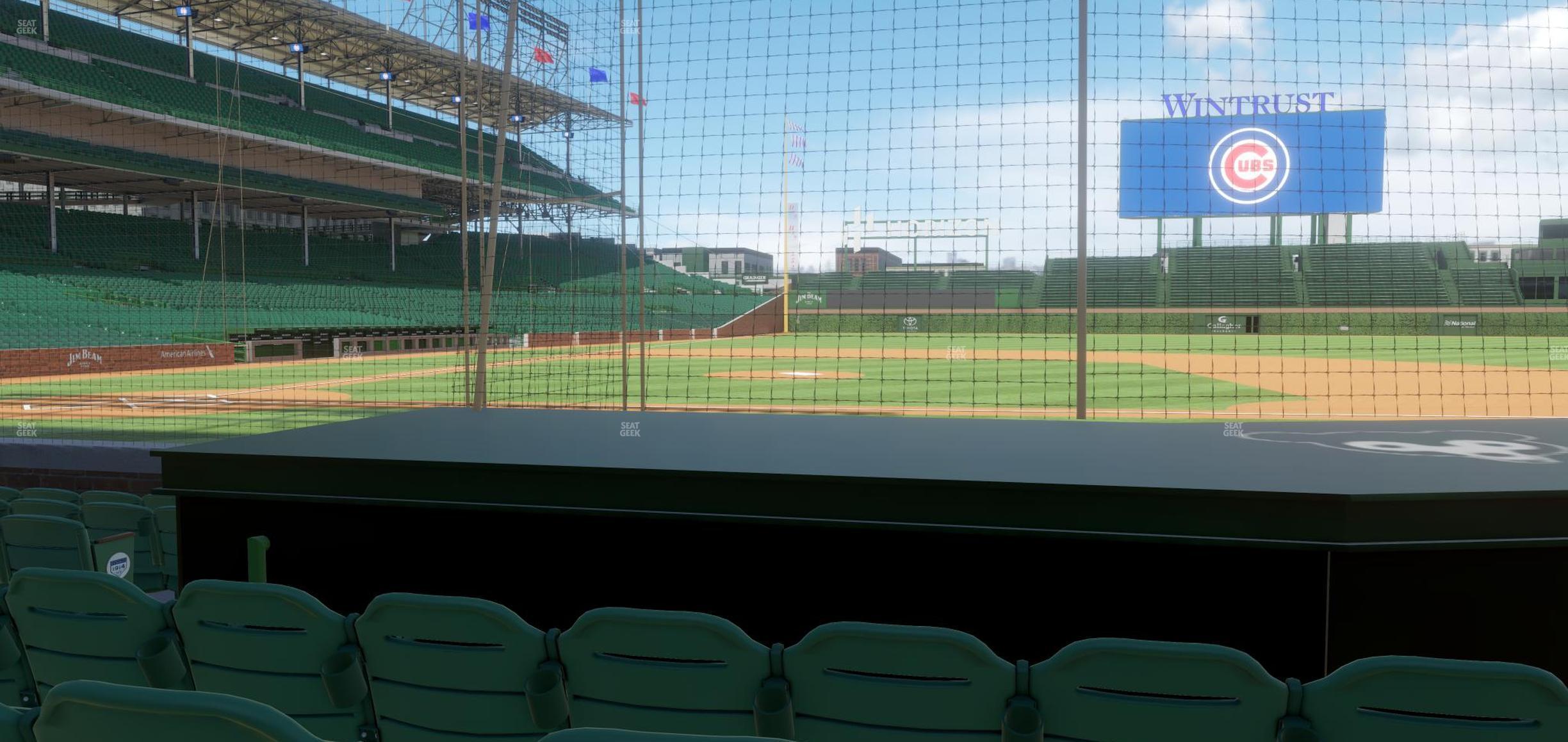 Seating view for Wrigley Field Section Club Box Infield 23