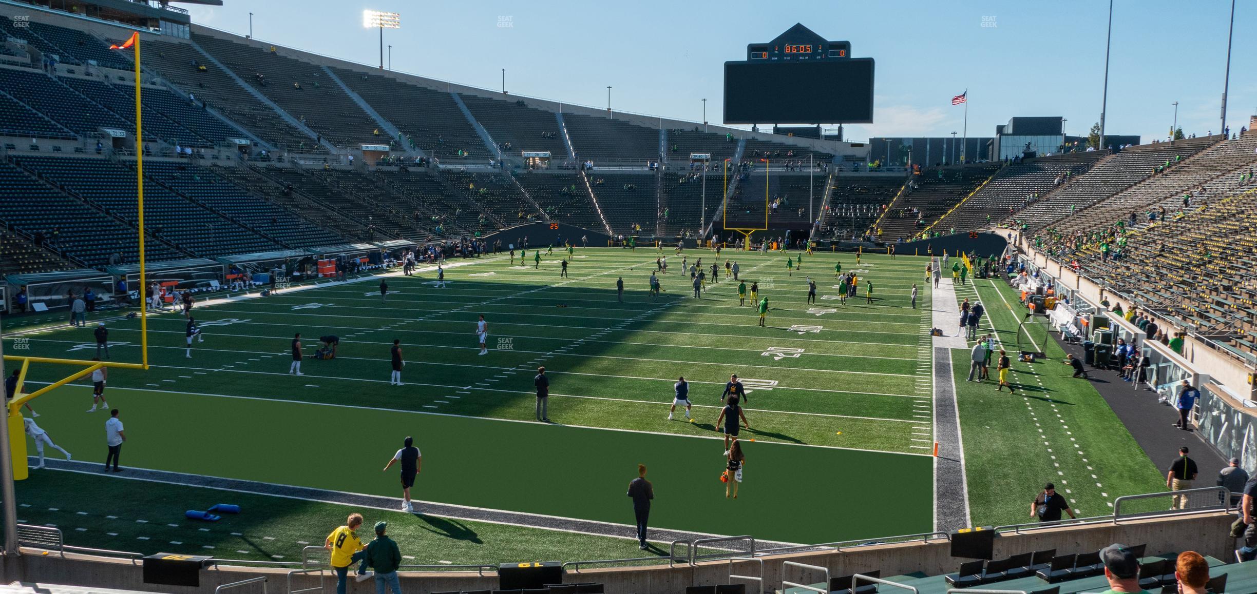 Seating view for Autzen Stadium Section 19