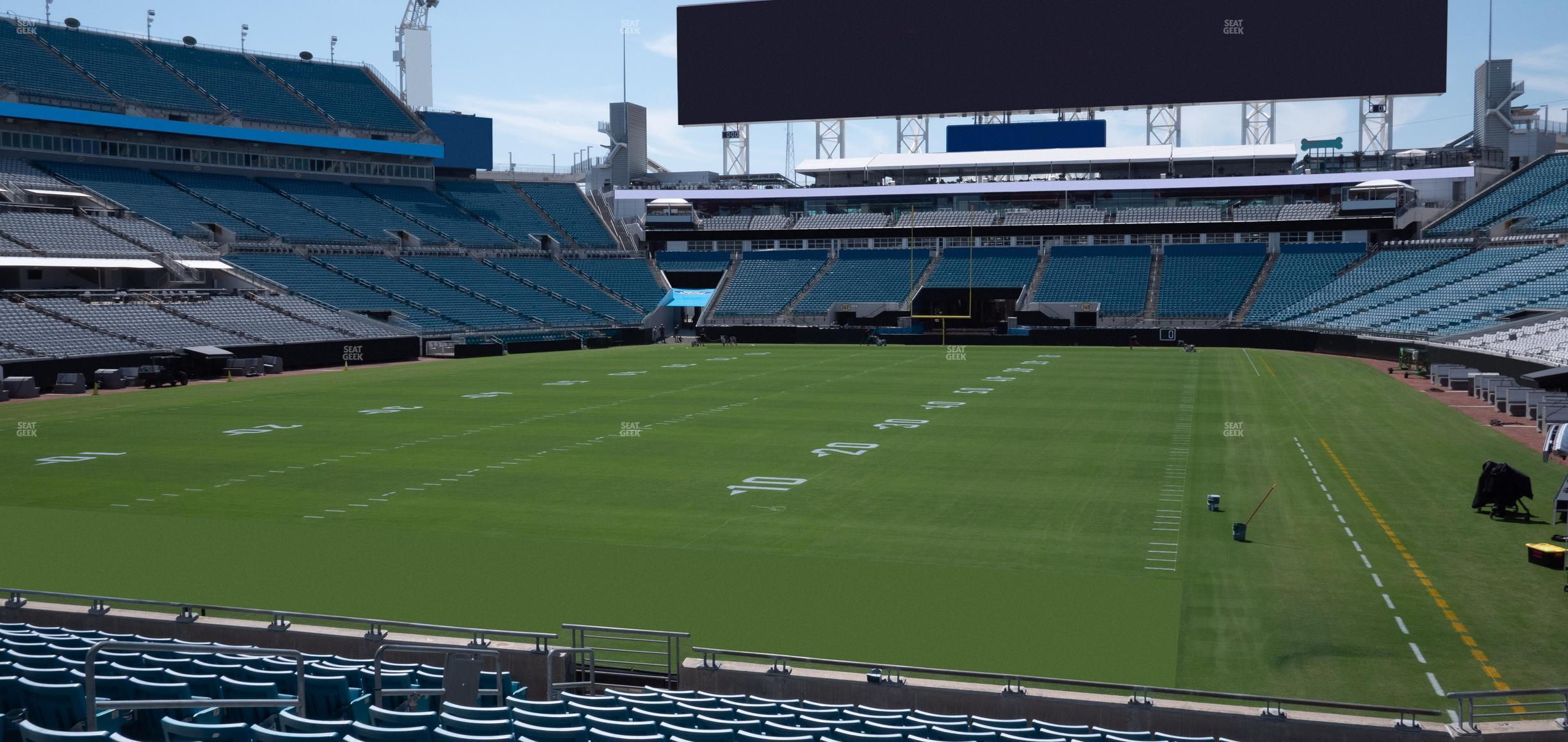 Seating view for EverBank Stadium Section 121