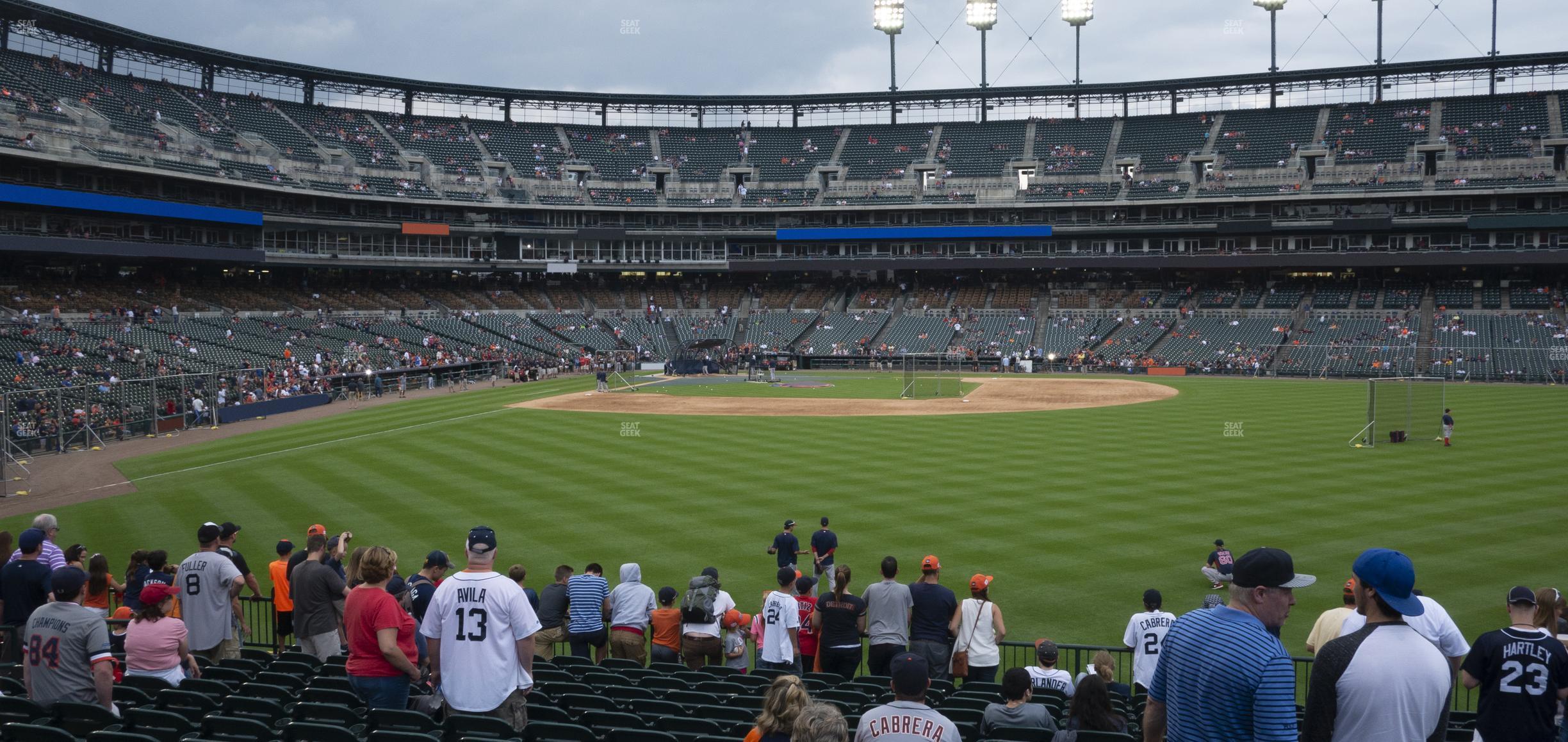 Seating view for Comerica Park Section 104