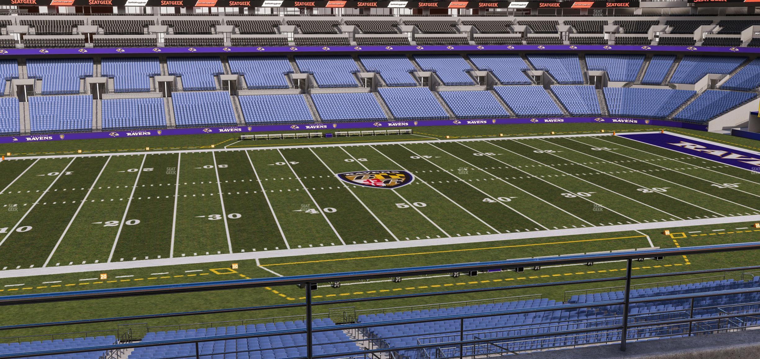 Seating view for M&T Bank Stadium Section 228