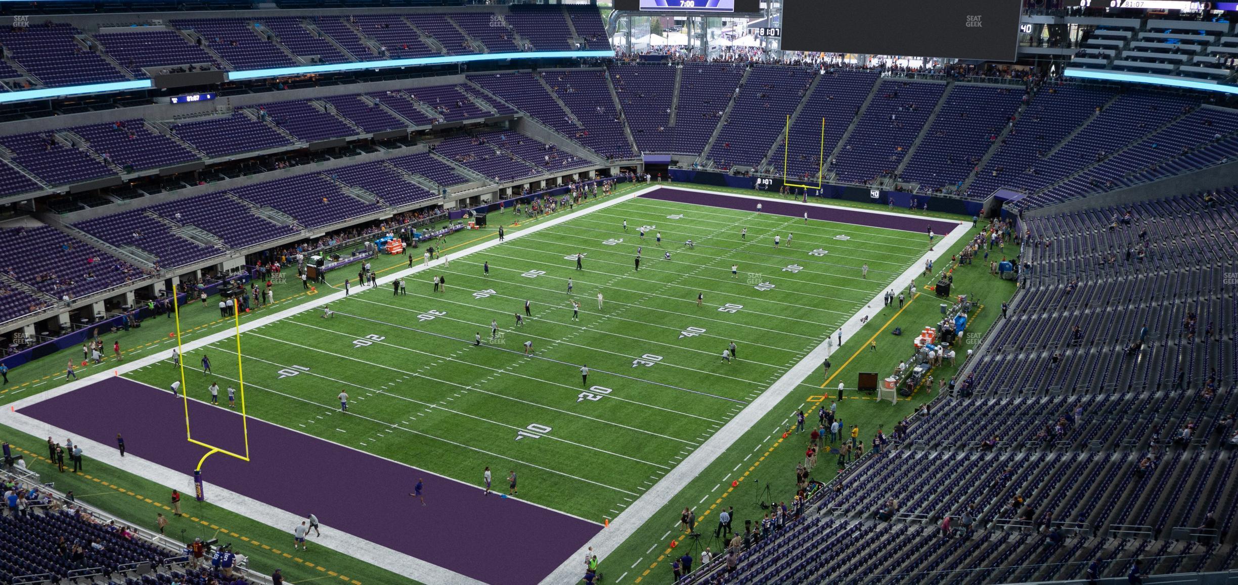 Seating view for U.S. Bank Stadium Section 321