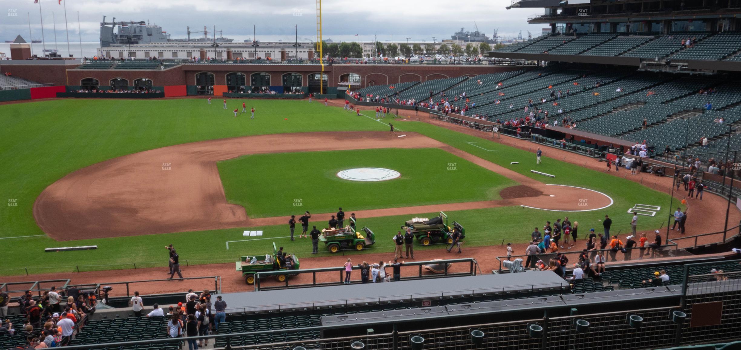 Seating view for Oracle Park Section Club Level 223