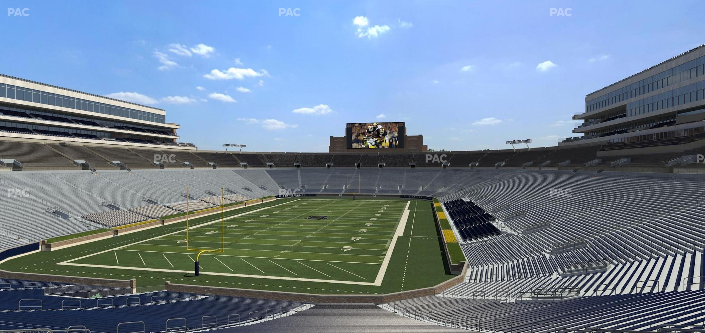 Seating view for Notre Dame Stadium Section 135