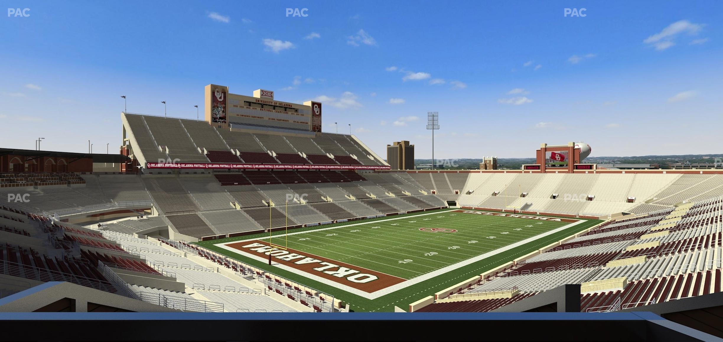 Seating view for Gaylord Family Oklahoma Memorial Stadium Section Suite 39