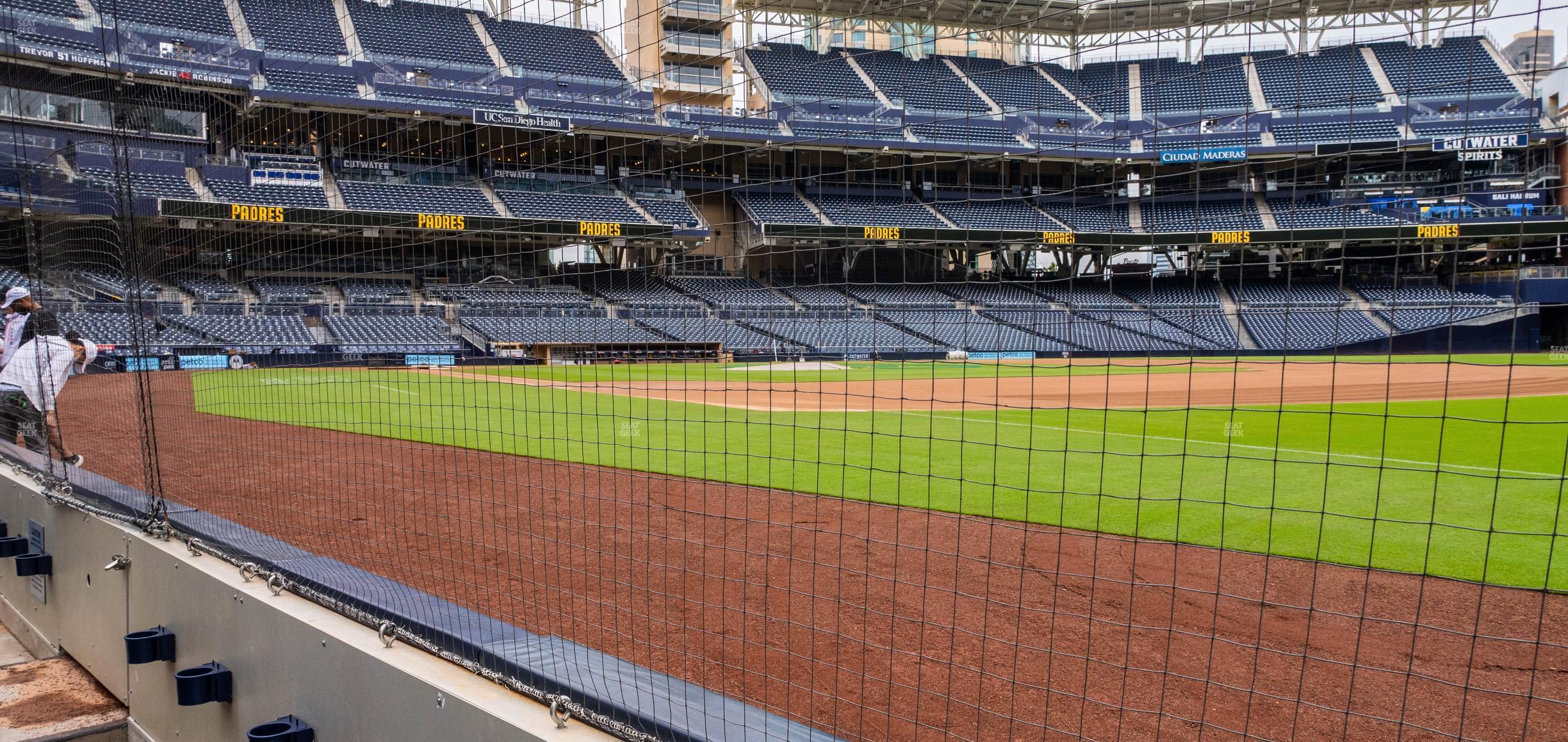 Seating view for Petco Park Section Dugout 13