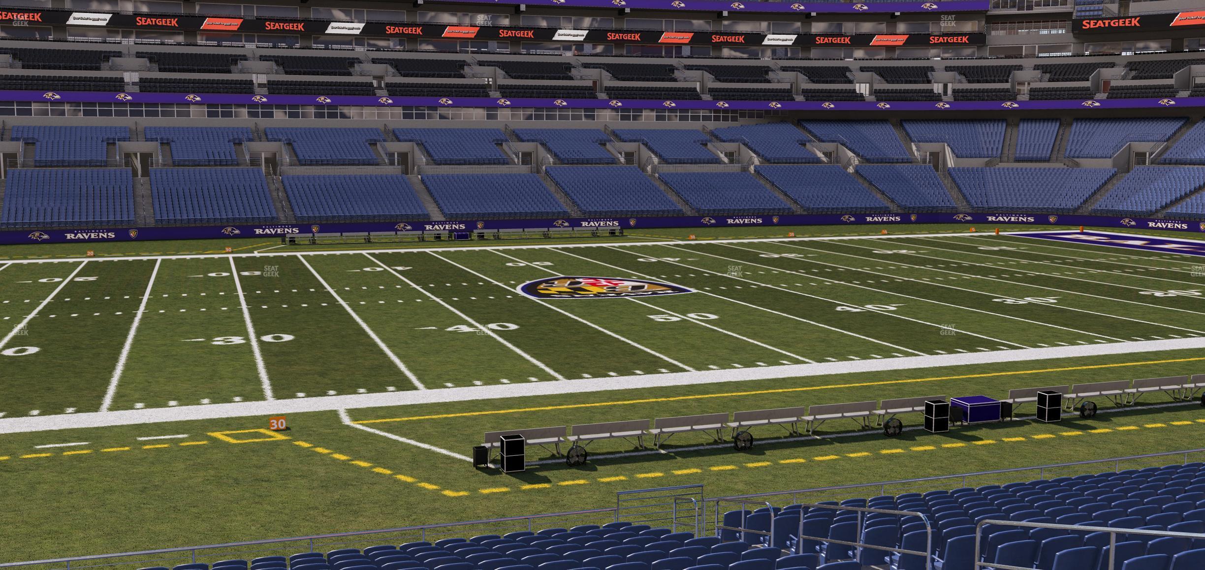 Seating view for M&T Bank Stadium Section 101