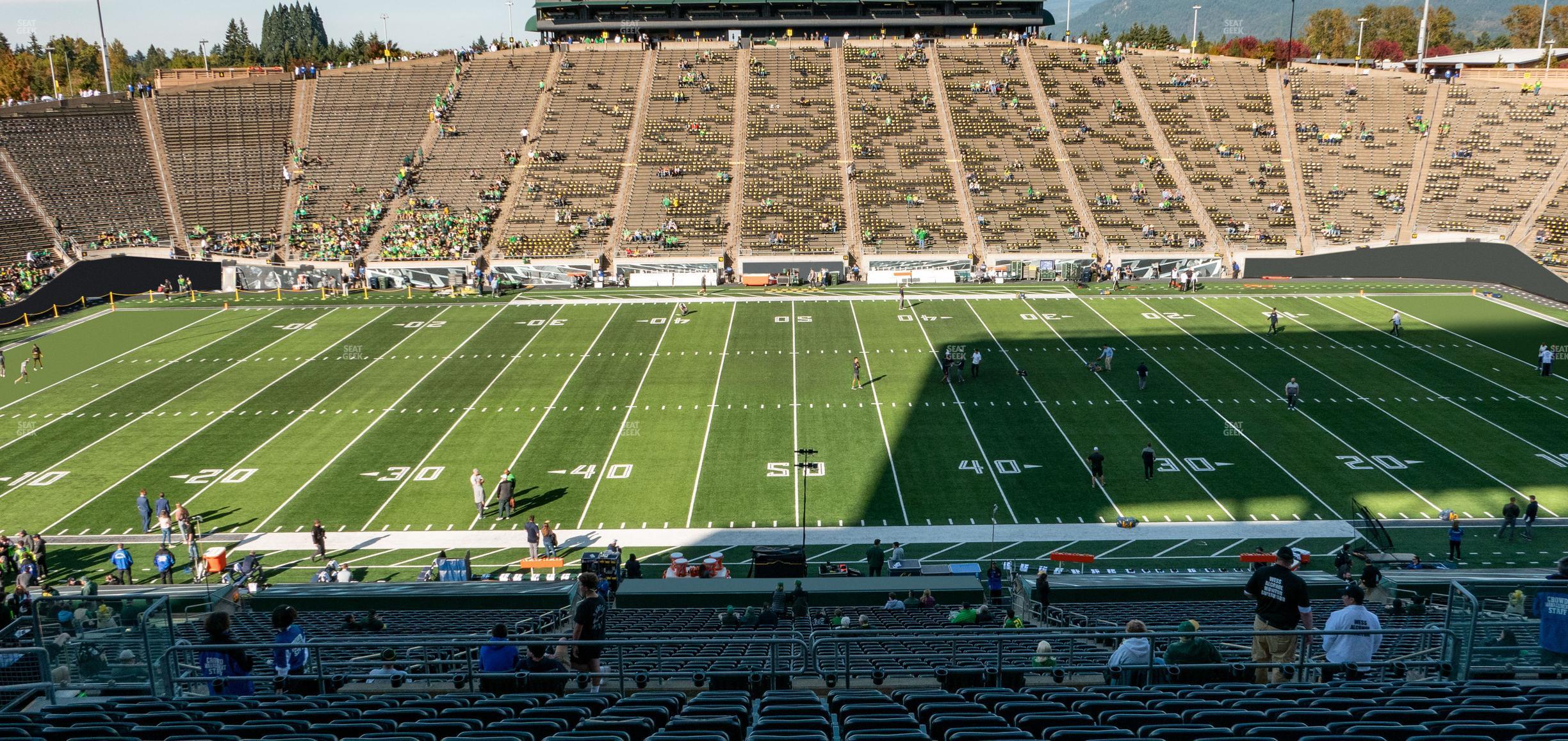 Seating view for Autzen Stadium Section 31 Club