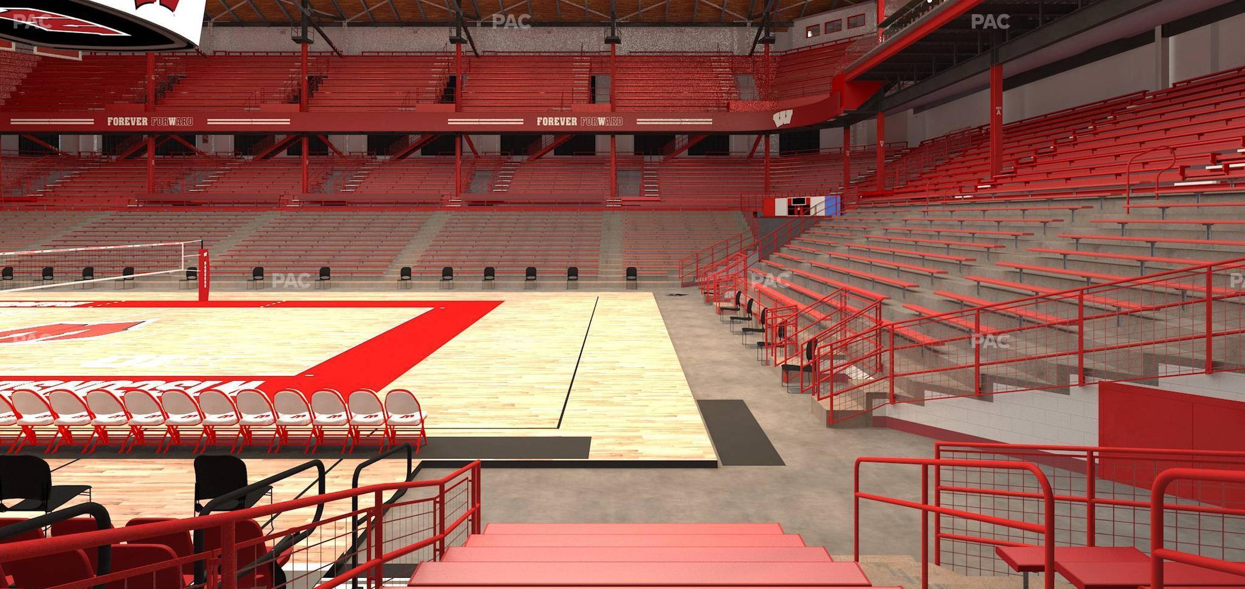 Seating view for Wisconsin Field House Section D