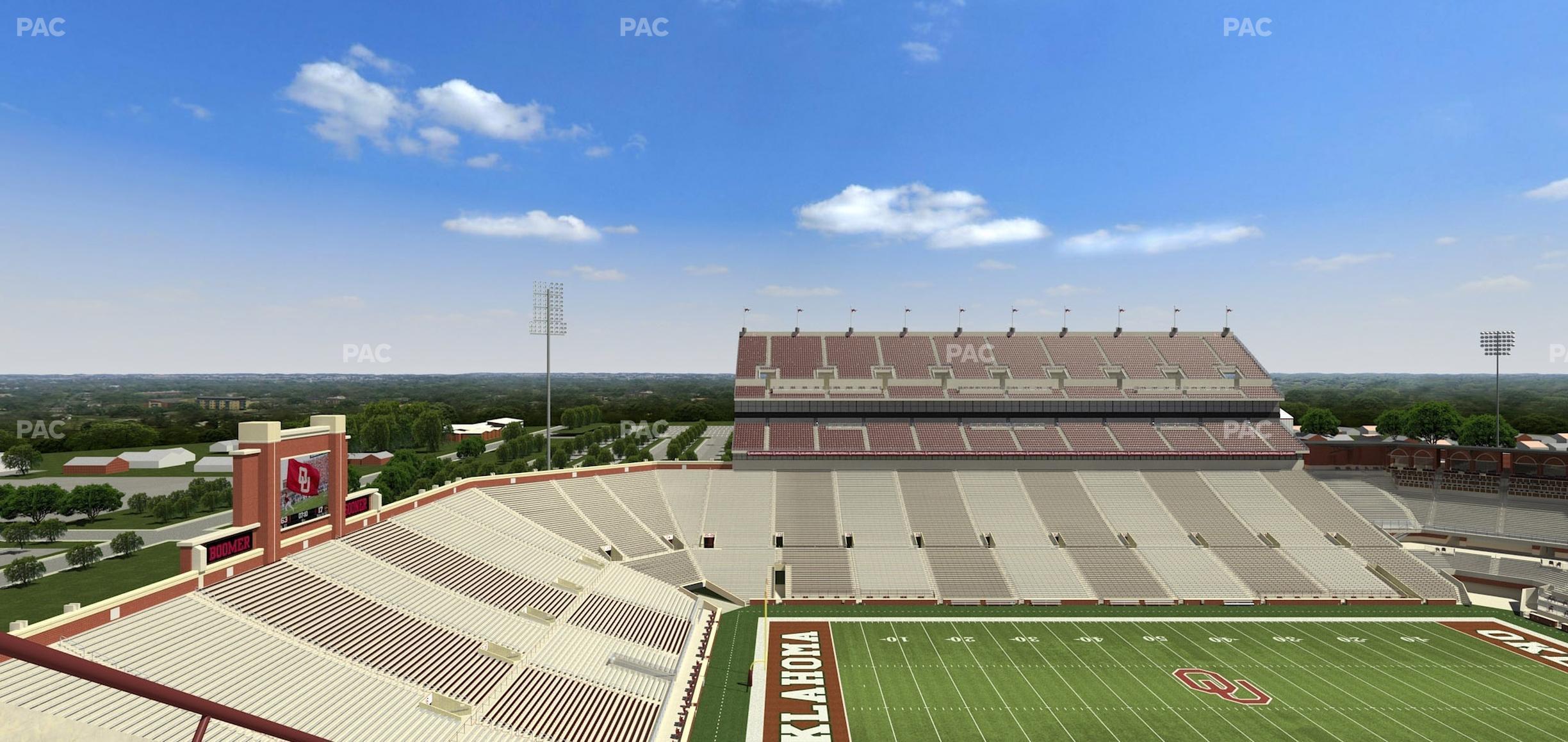 Seating view for Gaylord Family Oklahoma Memorial Stadium Section 109