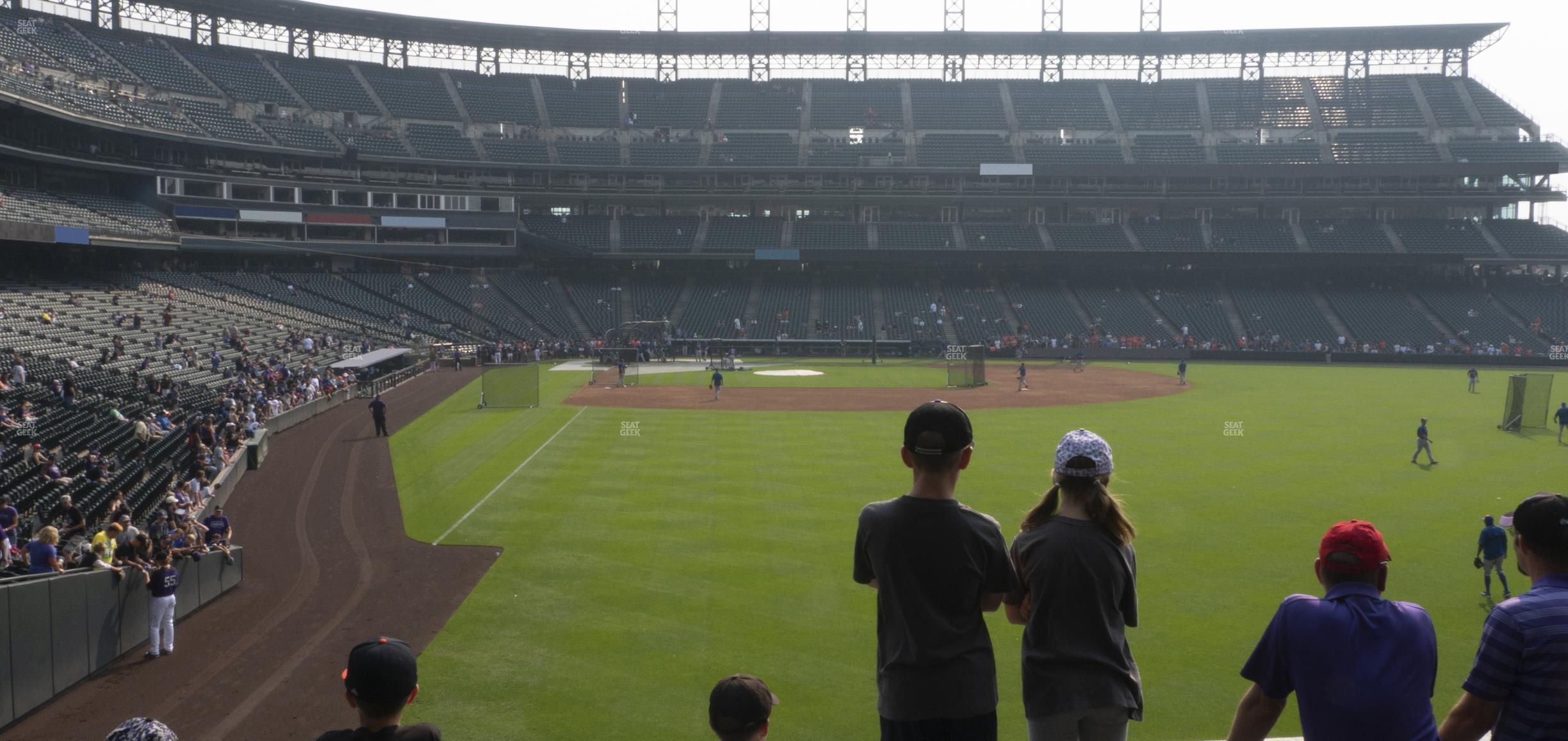 Seating view for Coors Field Section 108