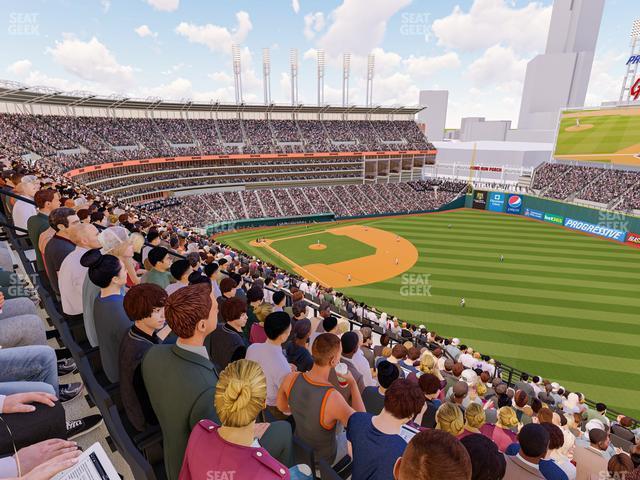 Seating view for Progressive Field Section 525