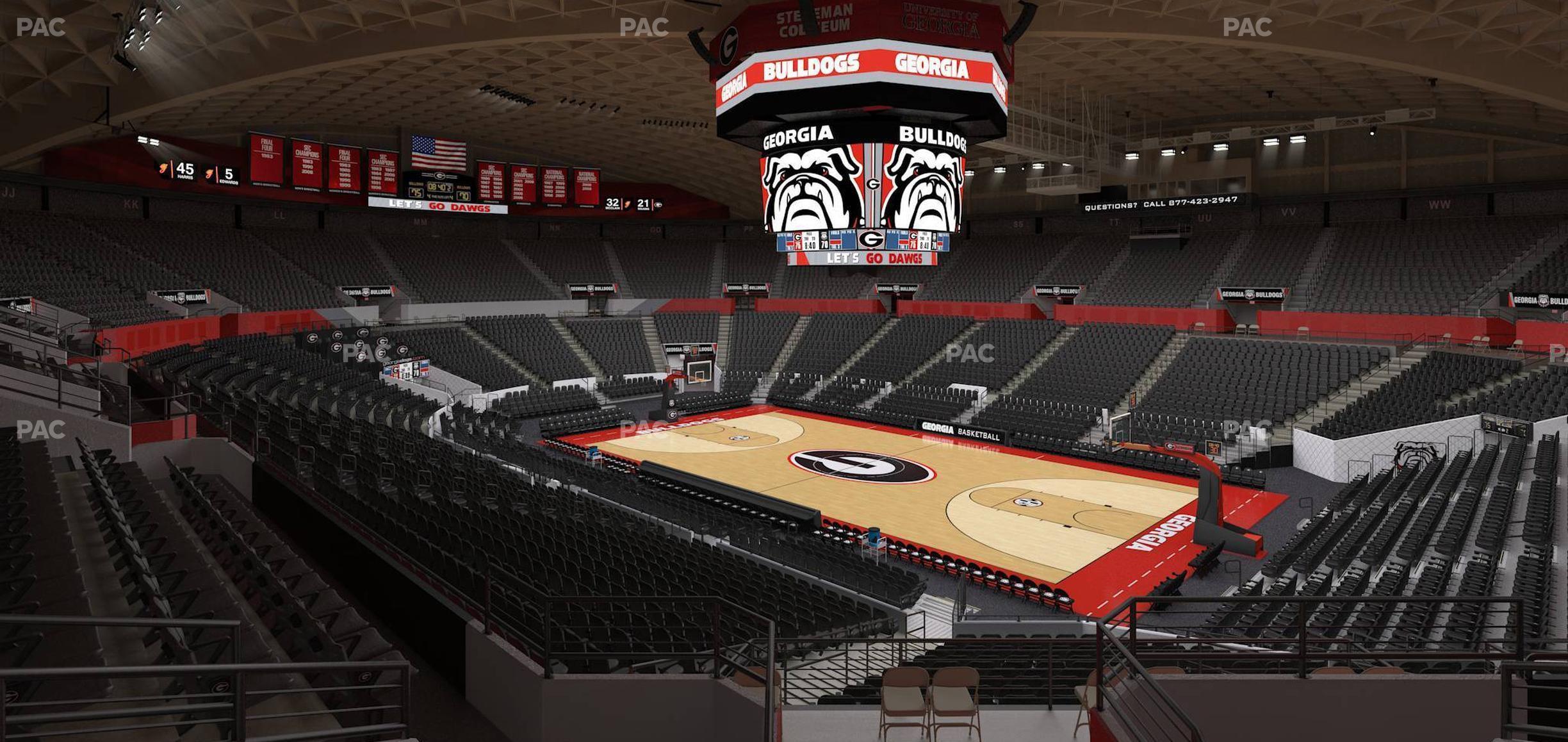 Seating view for Stegeman Coliseum Section Bb