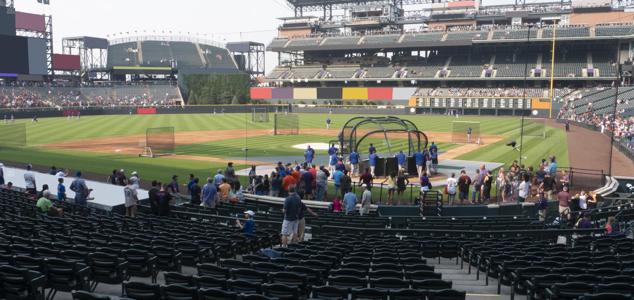 Seating view for Coors Field Section 133