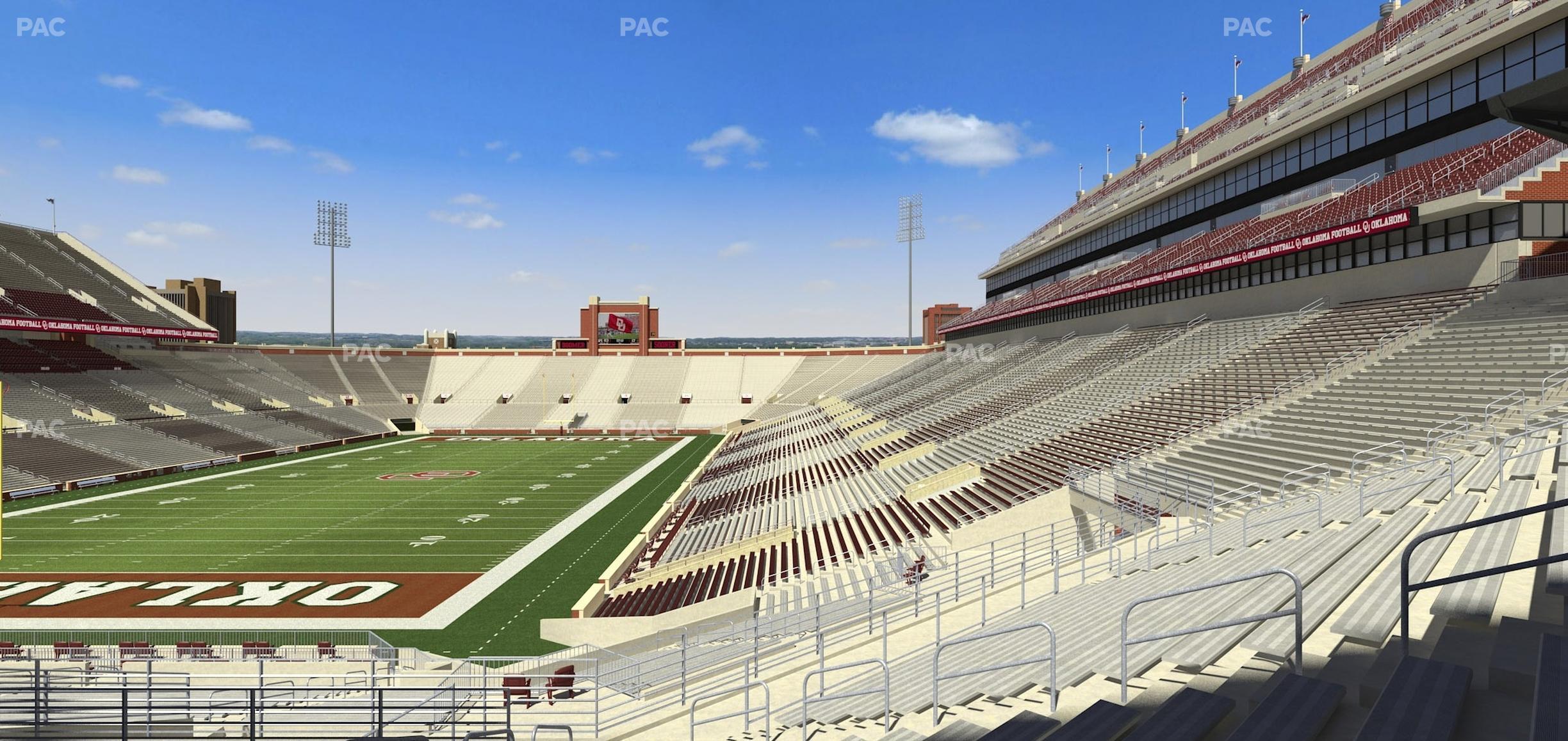 Seating view for Gaylord Family Oklahoma Memorial Stadium Section 40