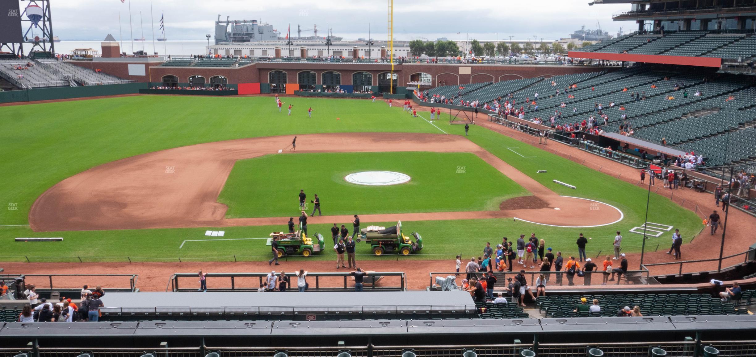 Seating view for Oracle Park Section Club Level 222