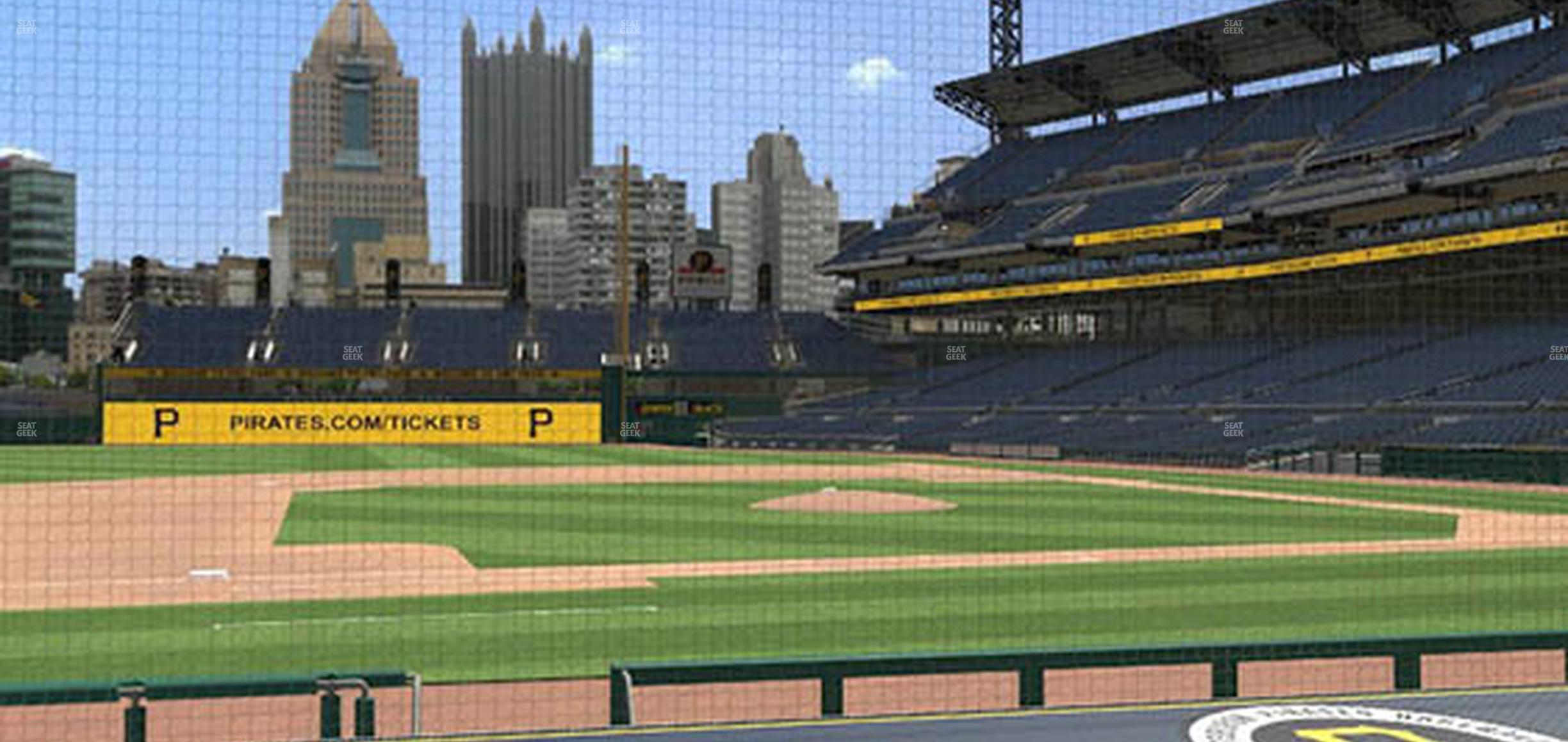 Seating view for PNC Park Section Dugout Box 23