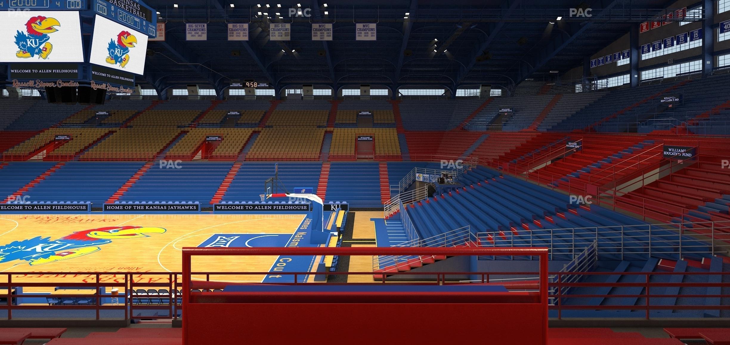 Seating view for Allen Fieldhouse Section 15