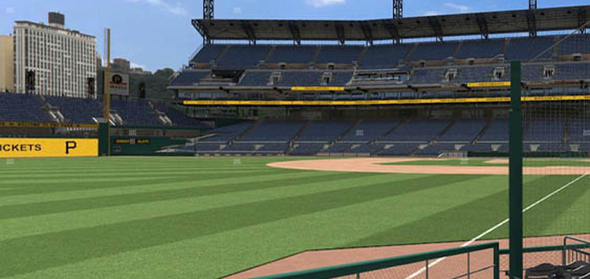 Seating view for PNC Park Section Baseline Box 32