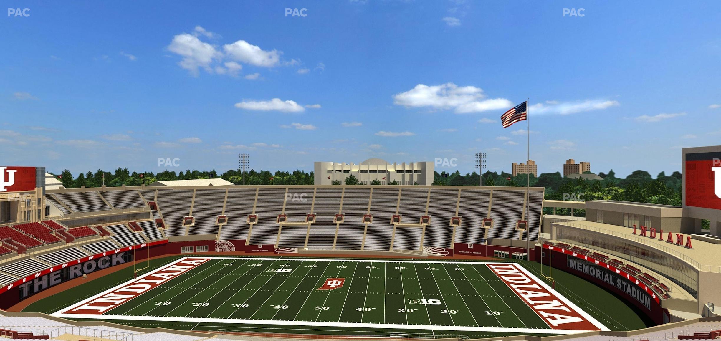 Seating view for Memorial Stadium - Indiana Section 105