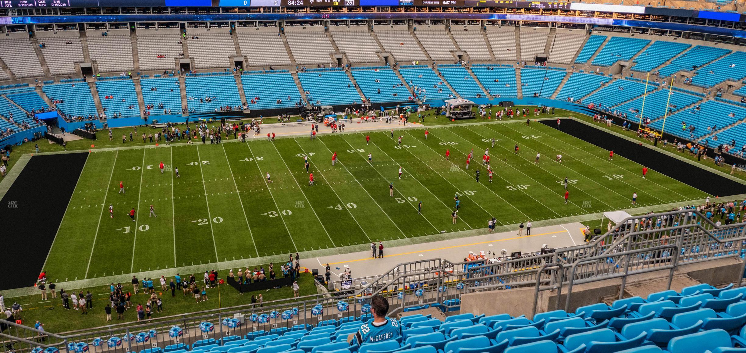 Seating view for Bank of America Stadium Section 544