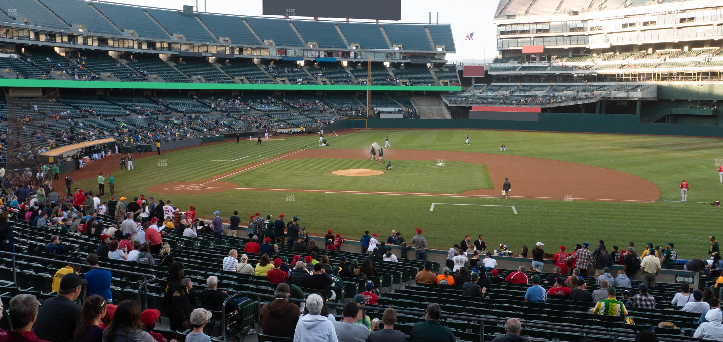 Seating view for Oakland Coliseum Section Rear 112