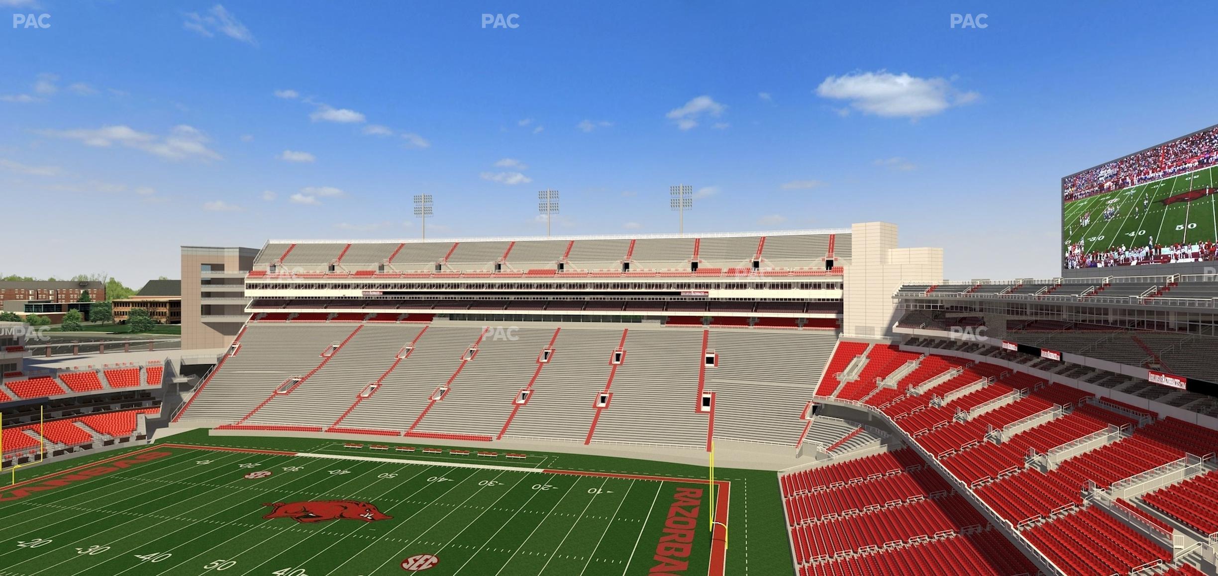 Seating view for Razorback Stadium Section 501 1